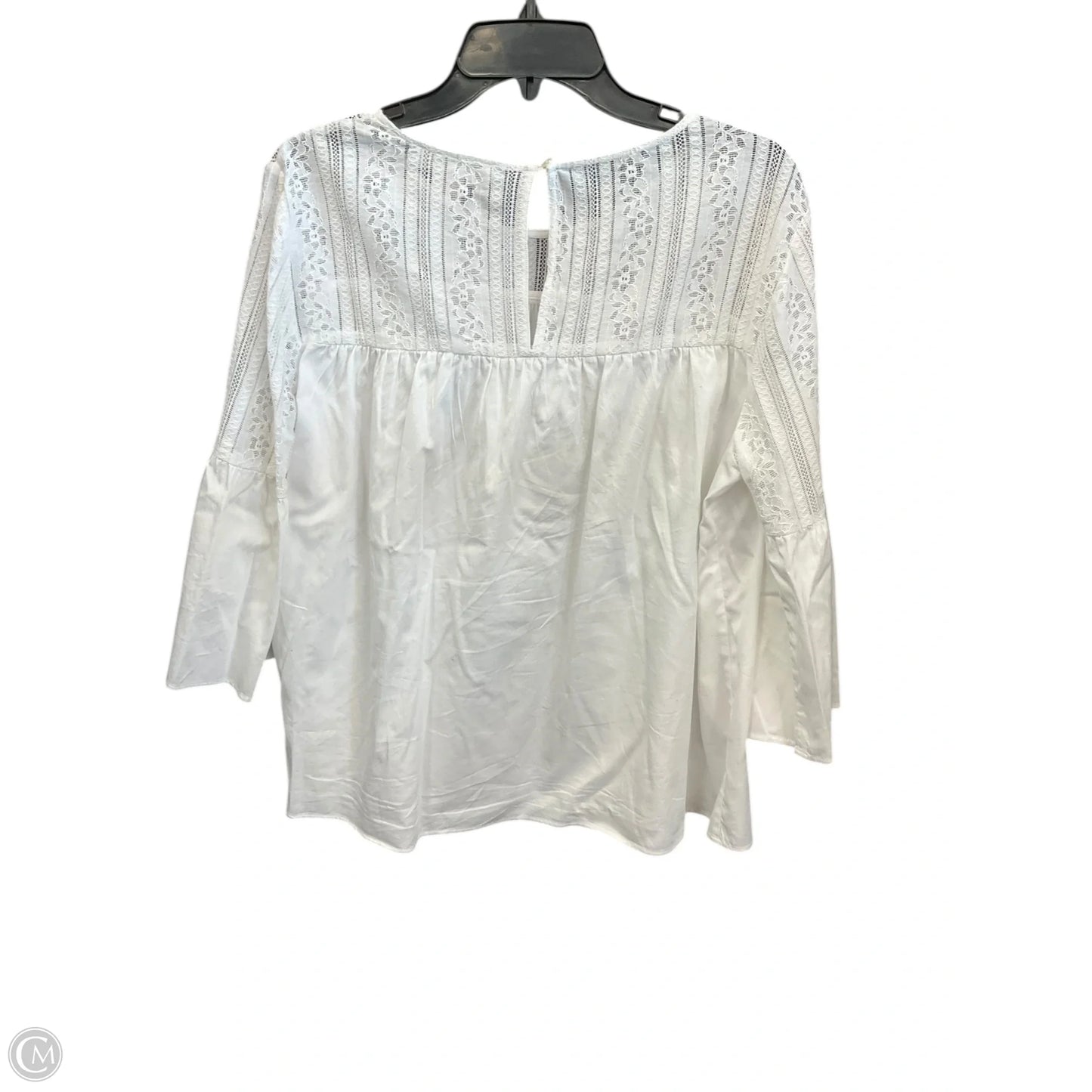 Top Long Sleeve By Michael By Michael Kors In White, Size: L