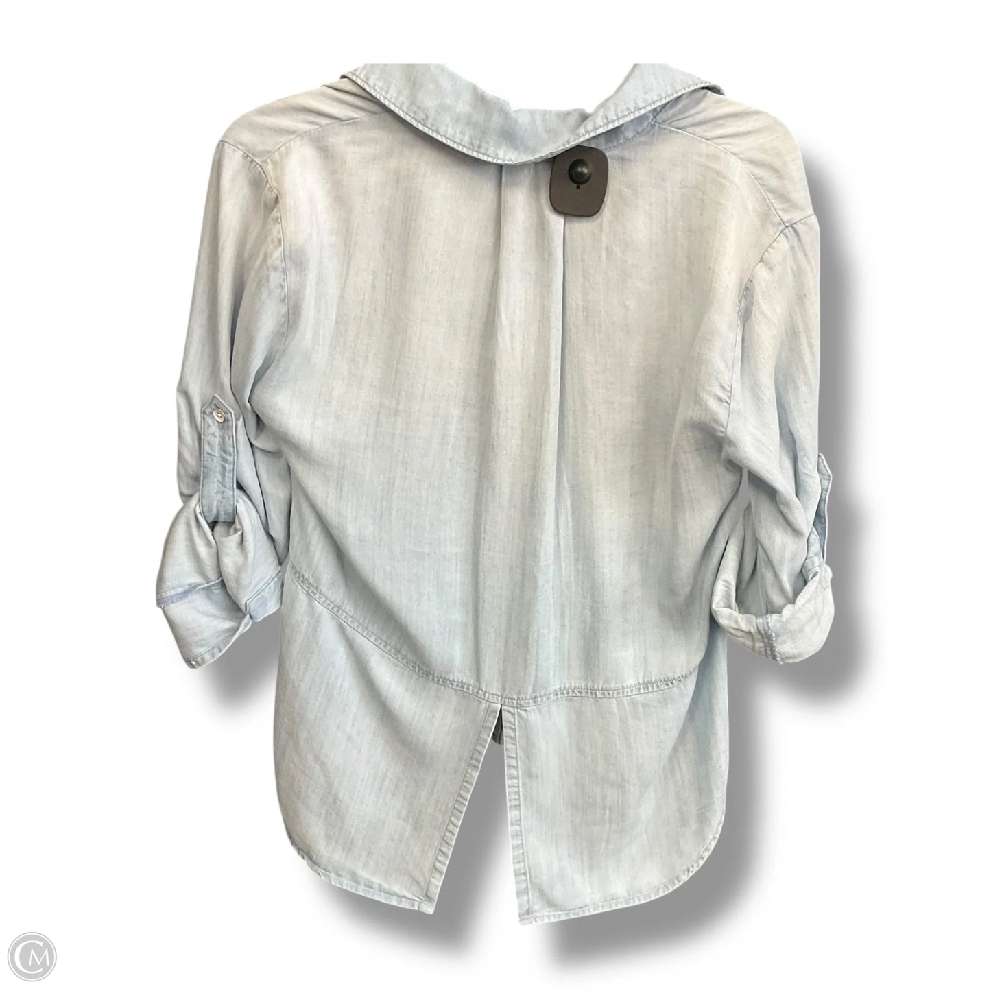 Blouse Long Sleeve By Bella Dahl In Blue Denim, Size: Xs