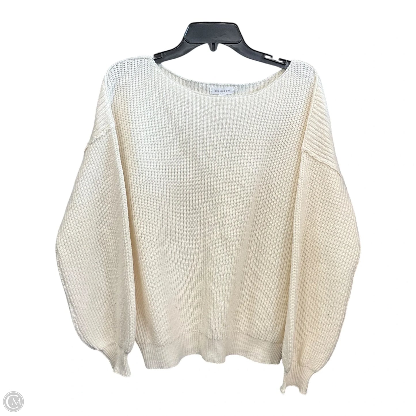 Sweater By Blu Pepper In Cream, Size: M
