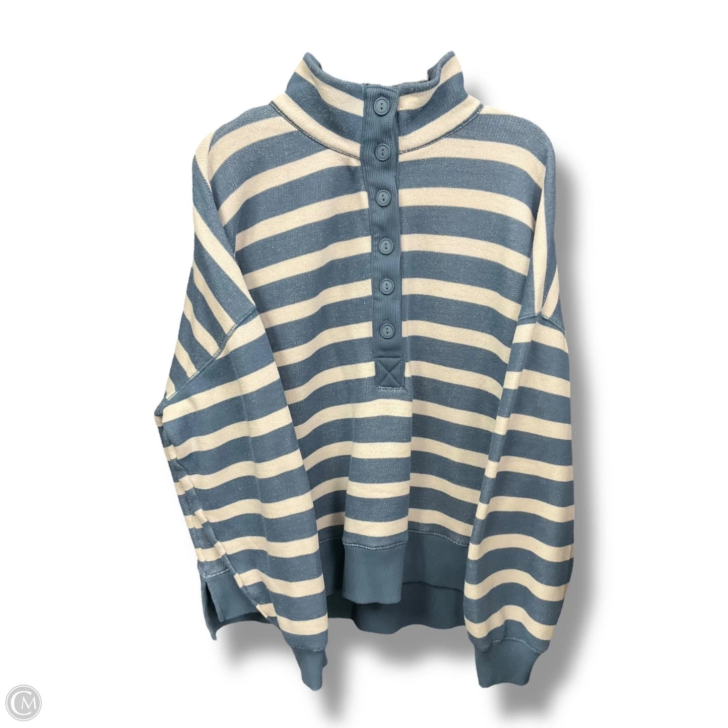Top Long Sleeve By Clothes Mentor In Striped Pattern, Size: M