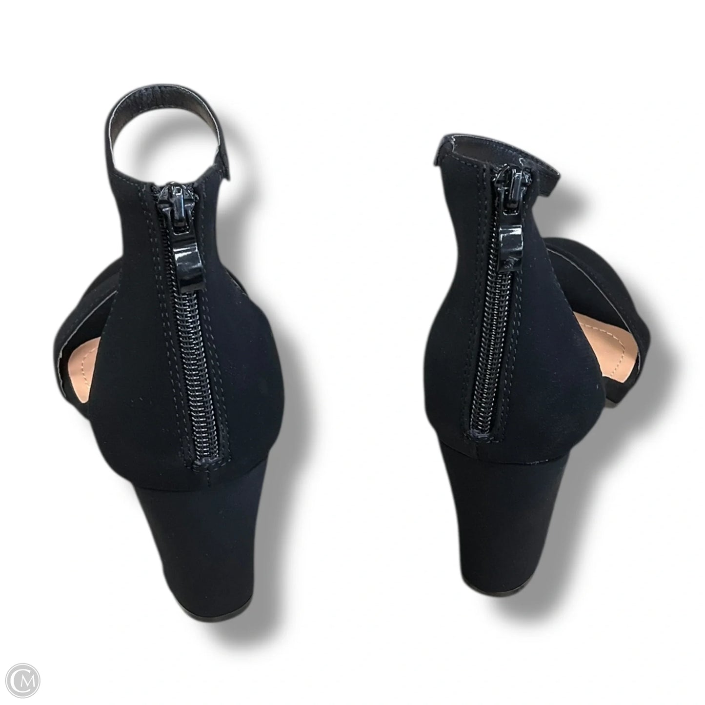 Sandals Heels Block By Top Moda In Black, Size: 10