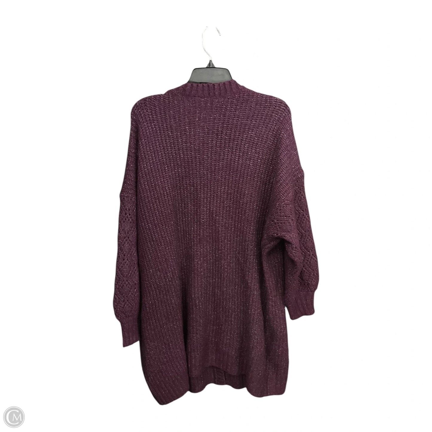 Sweater Cardigan By Torrid In Purple, Size: 3x