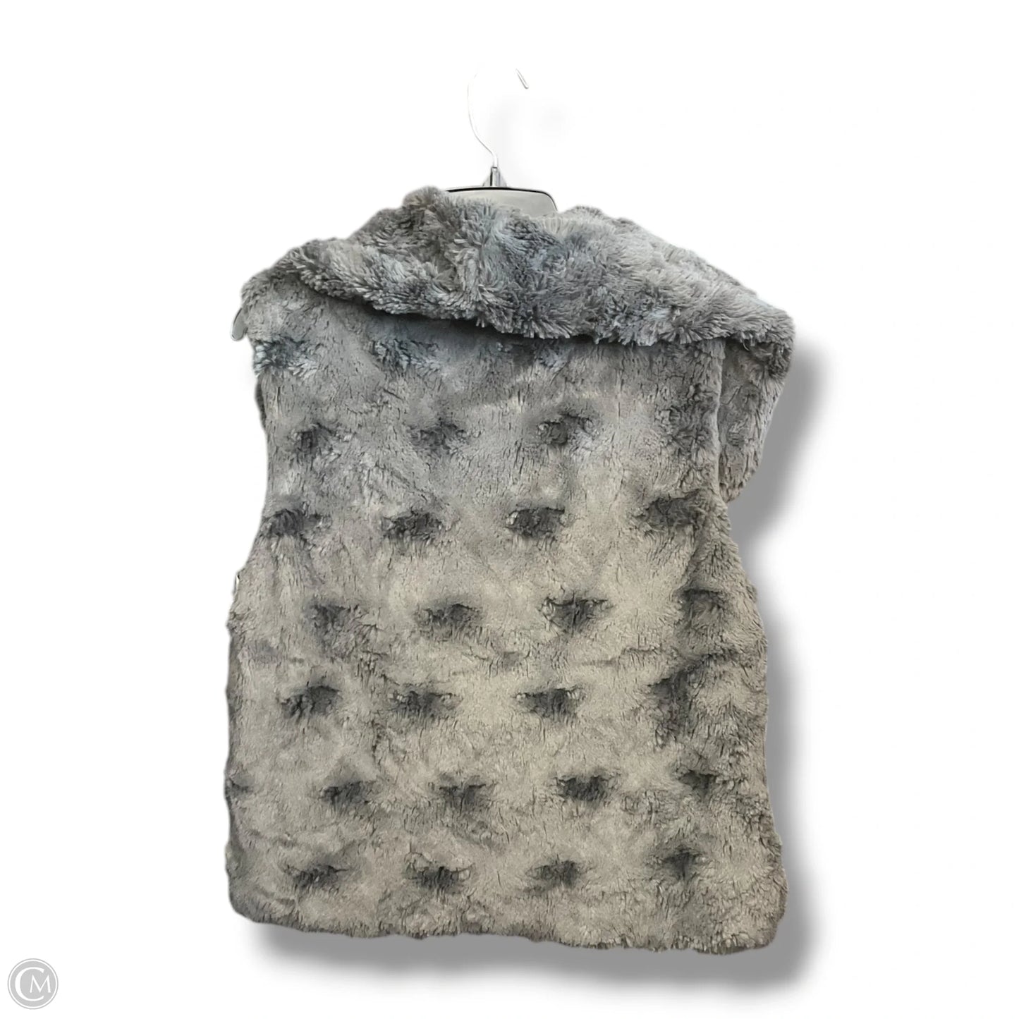 Vest Faux Fur & Sherpa By True Grit In Grey, Size: Osfm
