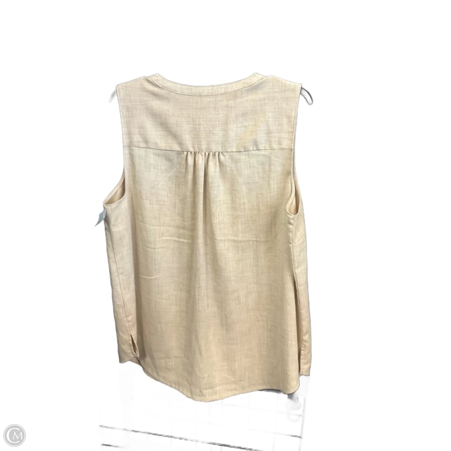 Top Sleeveless By Liz Claiborne In Tan, Size: Xl