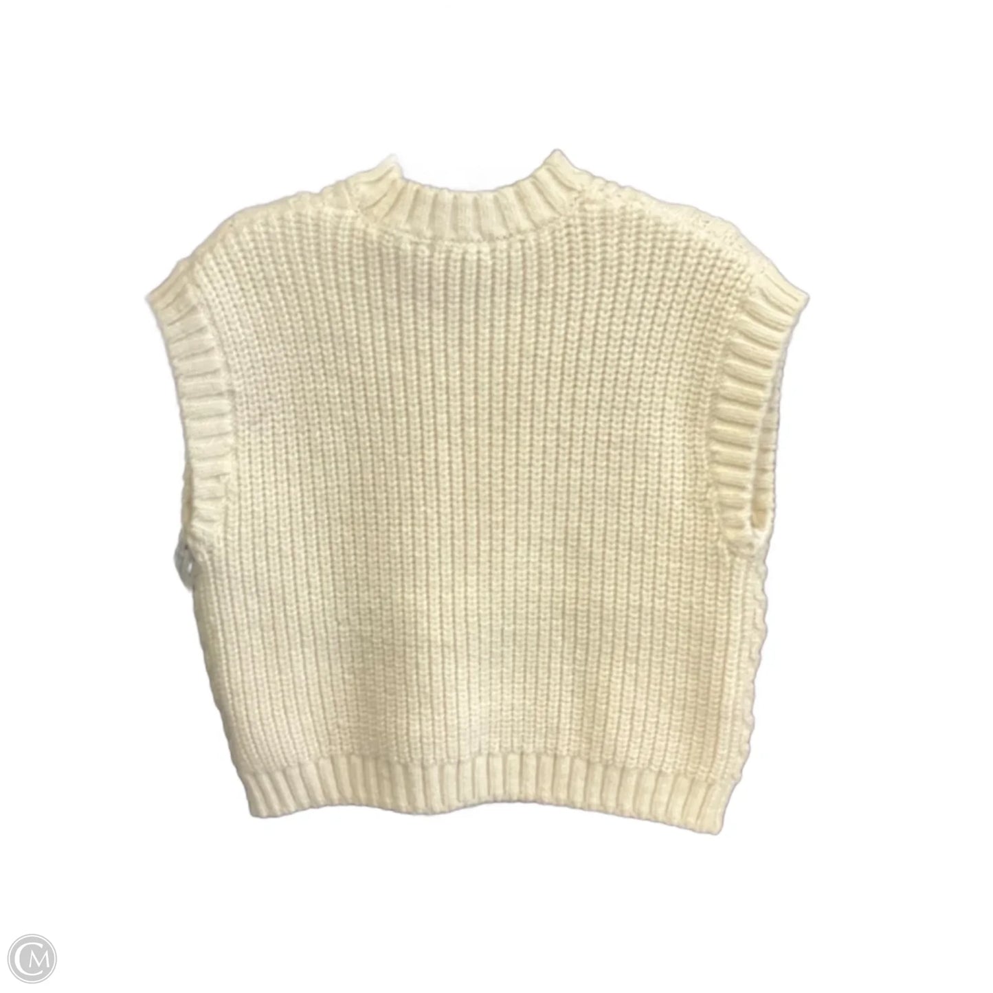 Vest Sweater By H&m In Cream, Size: S