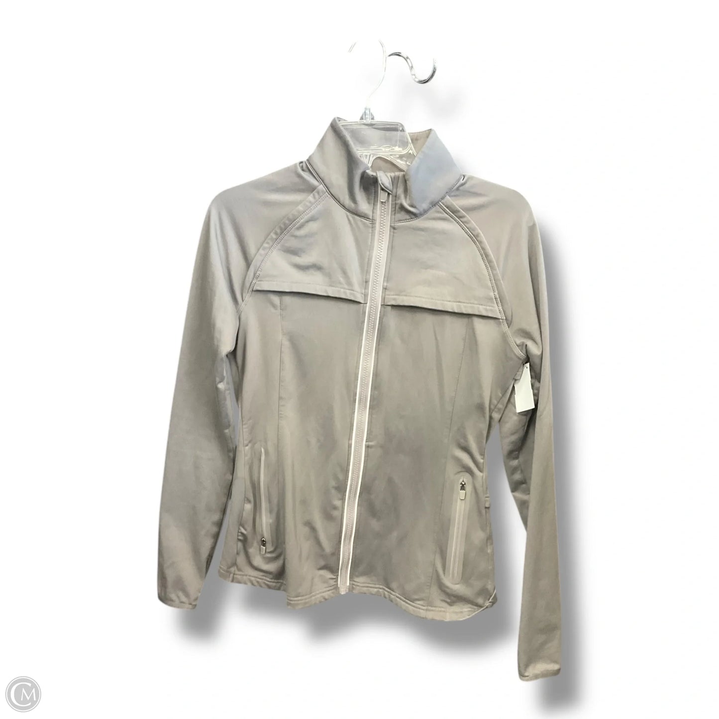 Athletic Jacket By Fabletics In Grey, Size: S