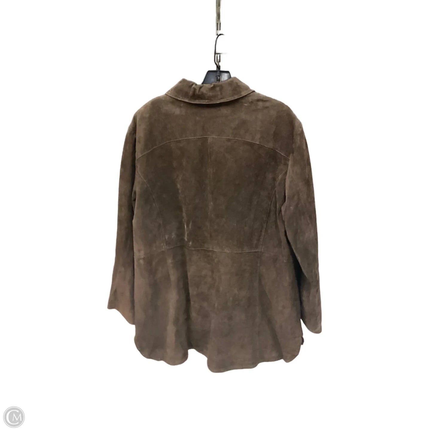 Jacket Leather By Cmb In Brown, Size: 2x