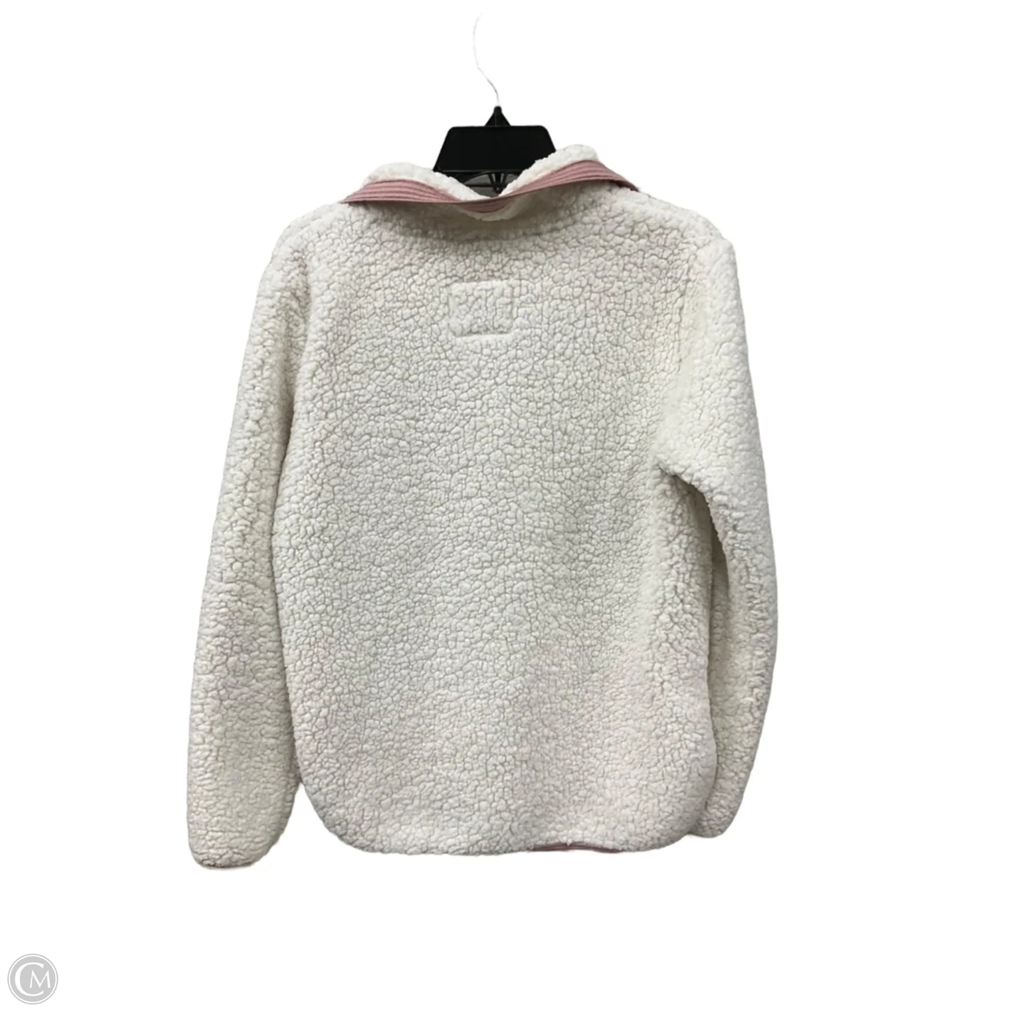 Jacket Fleece By Abercrombie And Fitch In Pink & White, Size: S