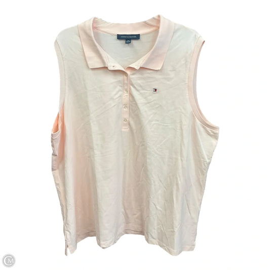 Top Sleeveless By Tommy Hilfiger In Pink, Size: 2x