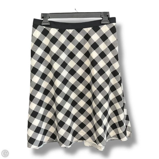 Skirt Midi By Ann Taylor In Black & White, Size: 4