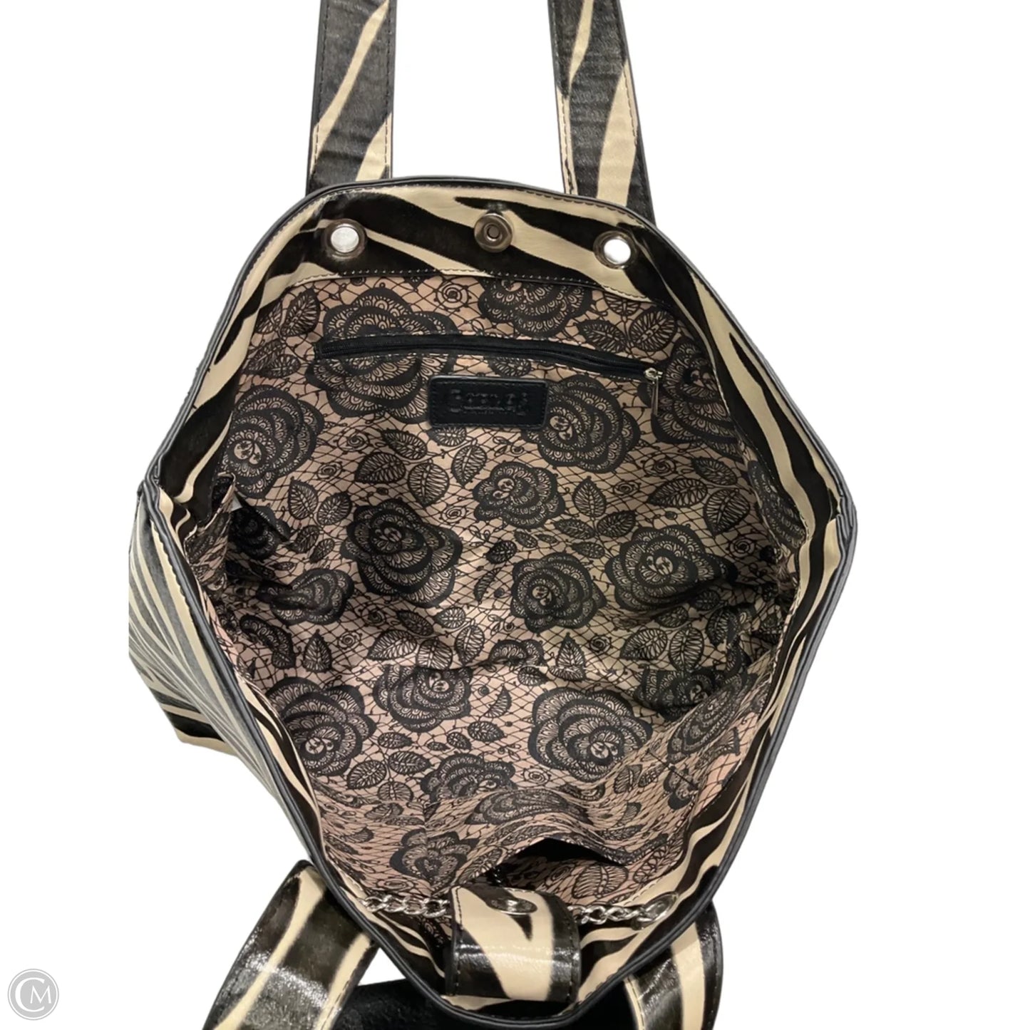 Handbag Leather By Carlos By Carlos Santana, Size: Large
