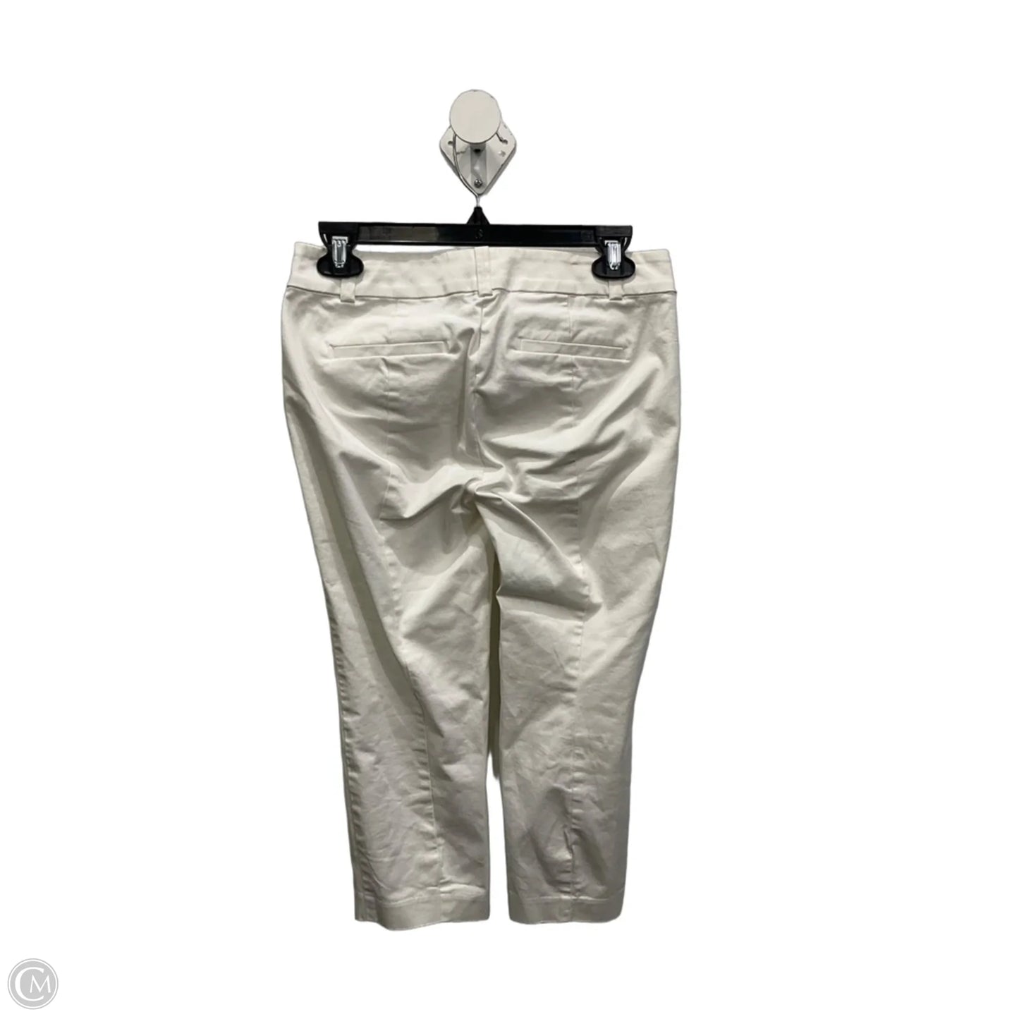 Jeans Cropped By Ann Taylor In White Denim, Size: 0