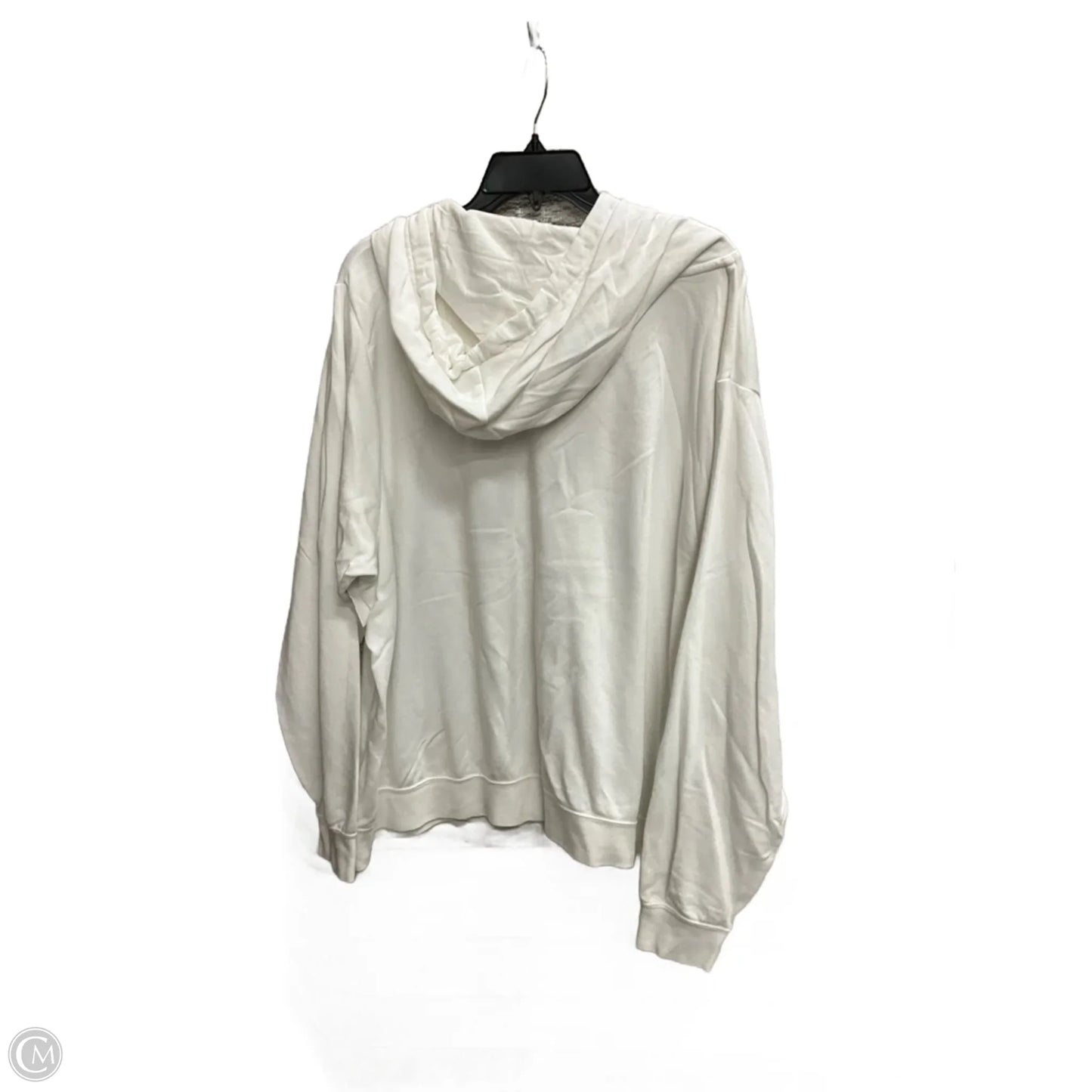 Athletic Top Long Sleeve Hoodie By Nike In White, Size: 3x