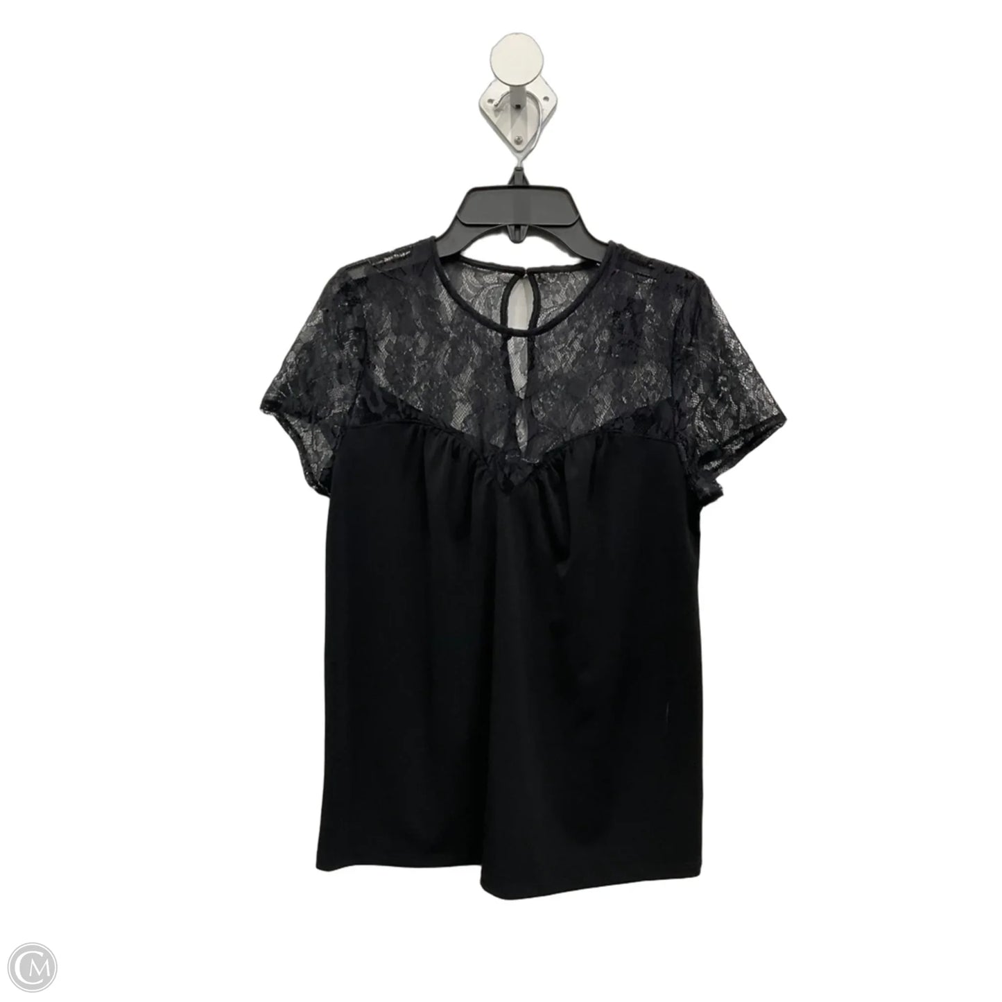 Top Short Sleeve By Express In Black, Size: Xs