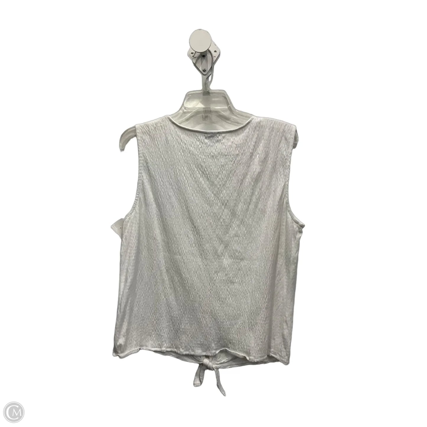 Top Sleeveless By Talbots In White, Size: M