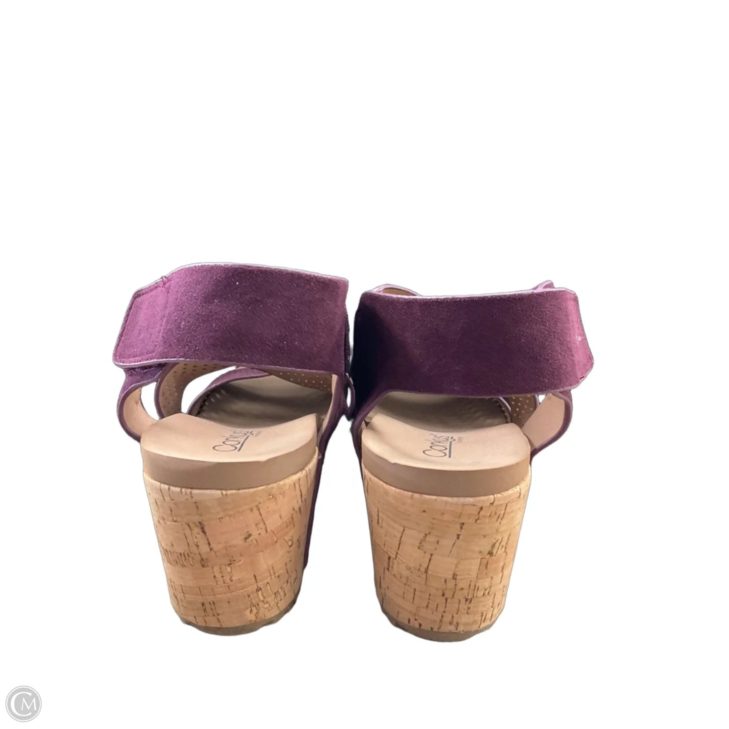 Shoes Heels Wedge By Corkys In Maroon, Size: 8