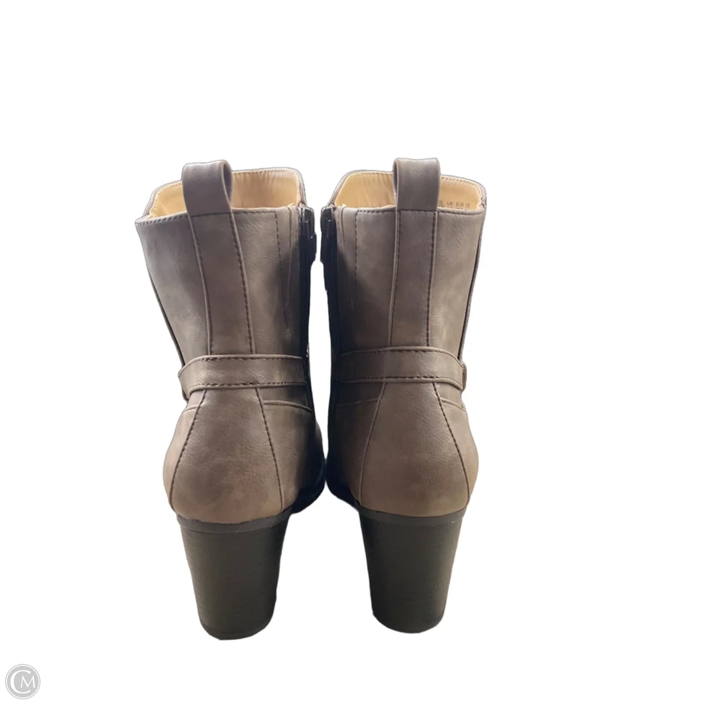 Boots Ankle Heels By Naturalizer In Brown, Size: 9.5