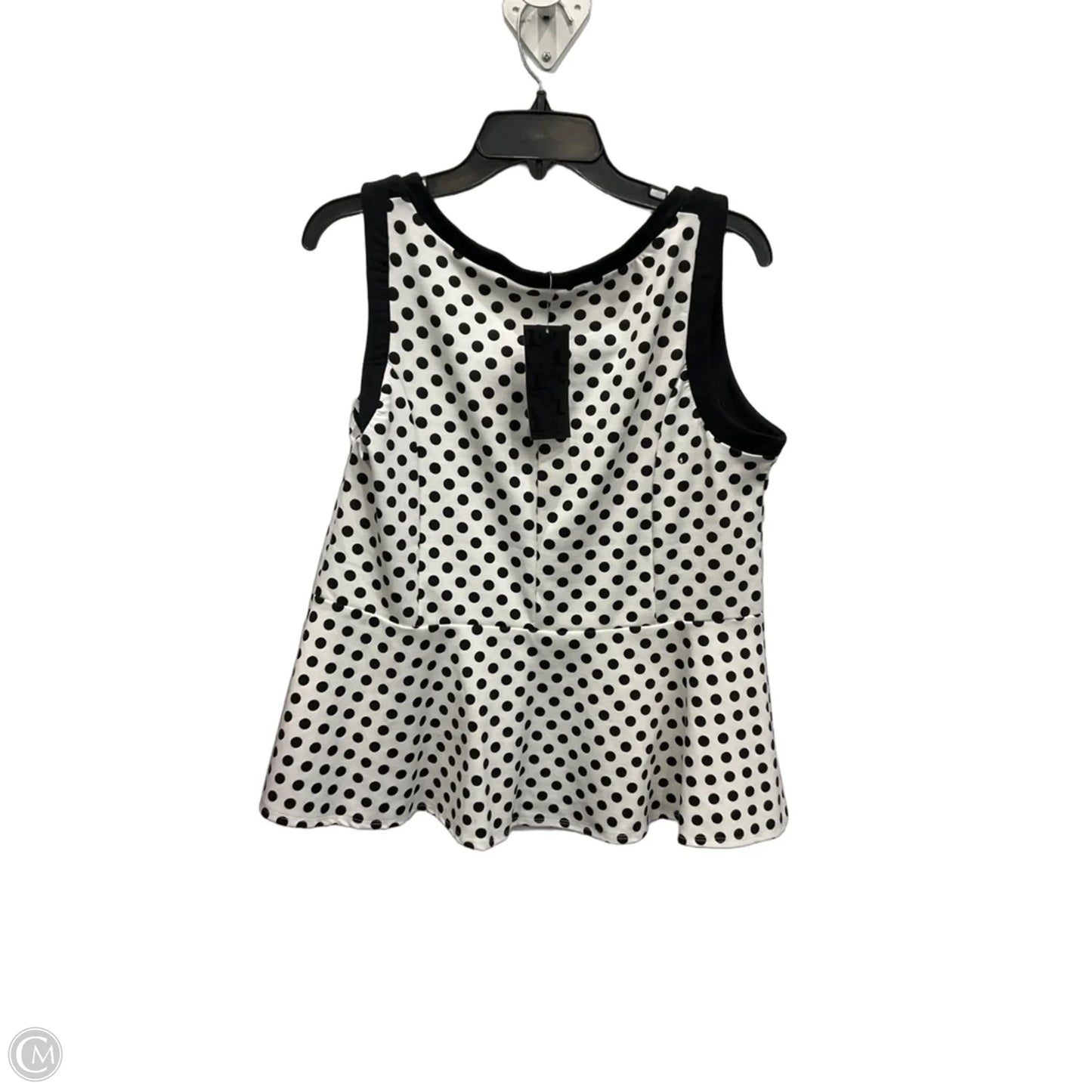 Top Sleeveless By Jules & Leopold In Polkadot Pattern, Size: L