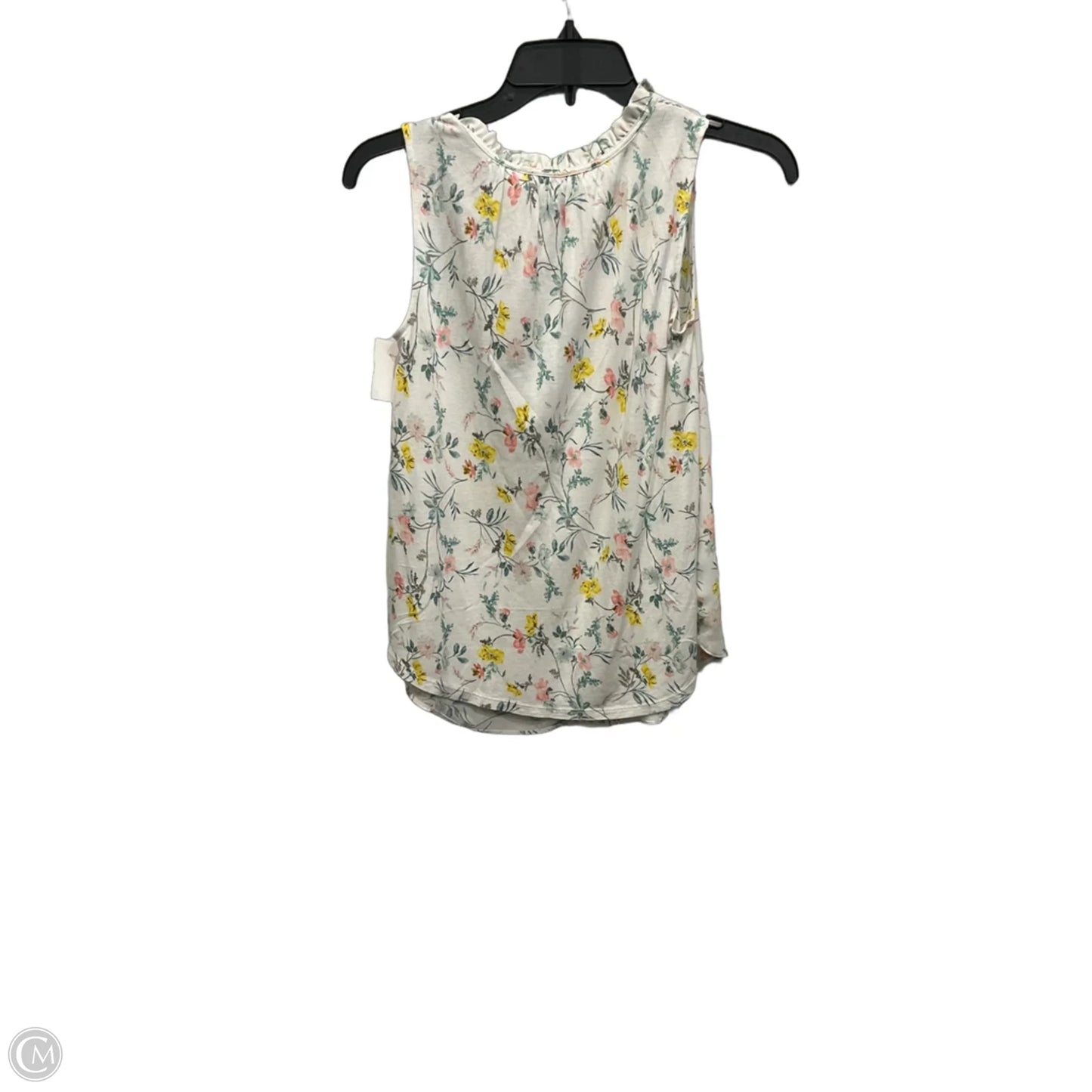 Top Sleeveless By Loft In Floral Print, Size: Xxs