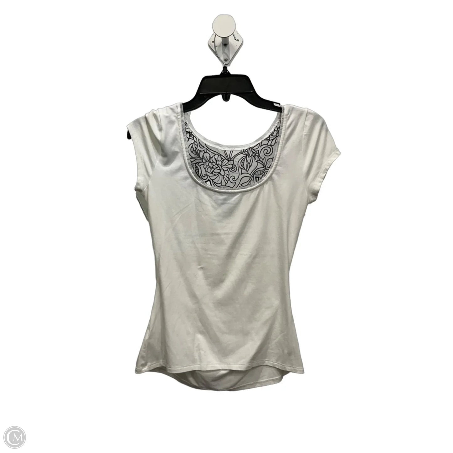 Top Short Sleeve By White House Black Market In Black & White, Size: Xs