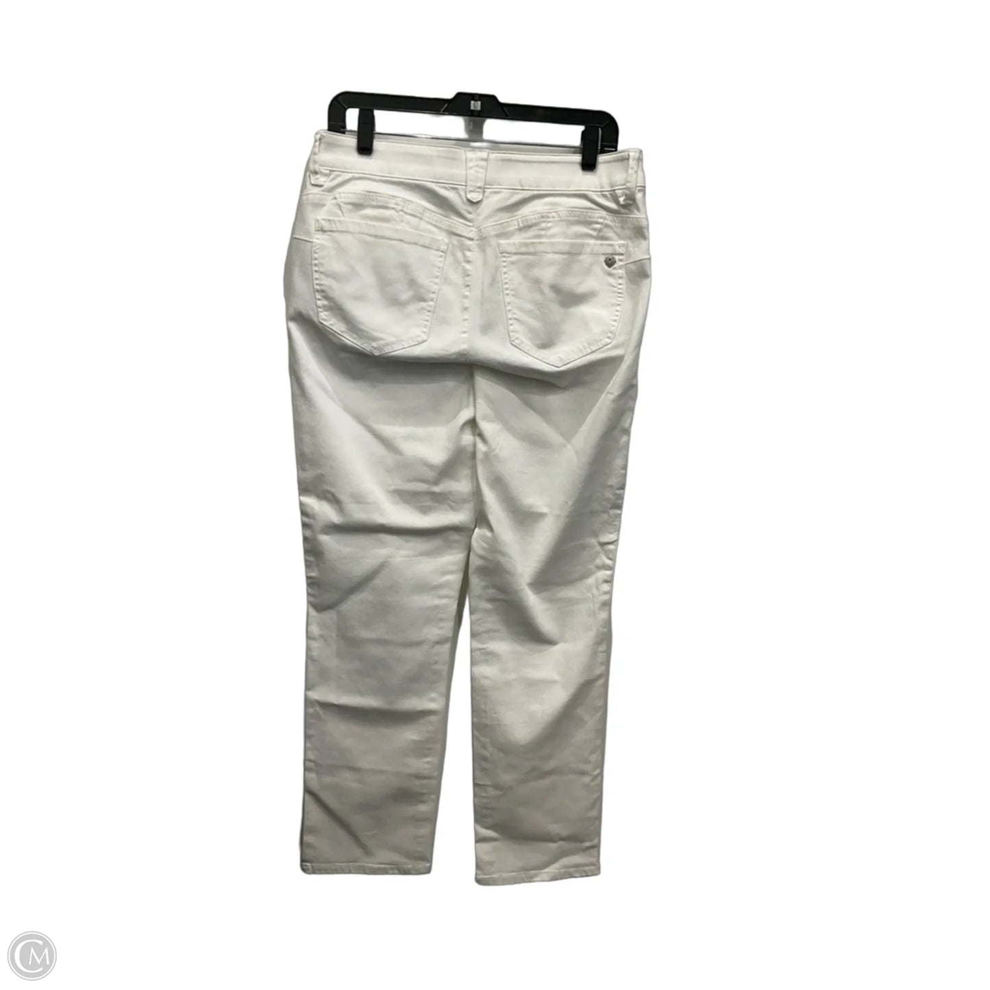 Jeans Straight By Democracy In White Denim, Size: 12