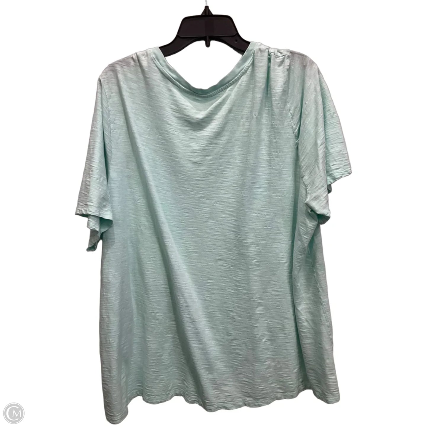 Top Short Sleeve Basic By Lane Bryant In Green, Size: 3x