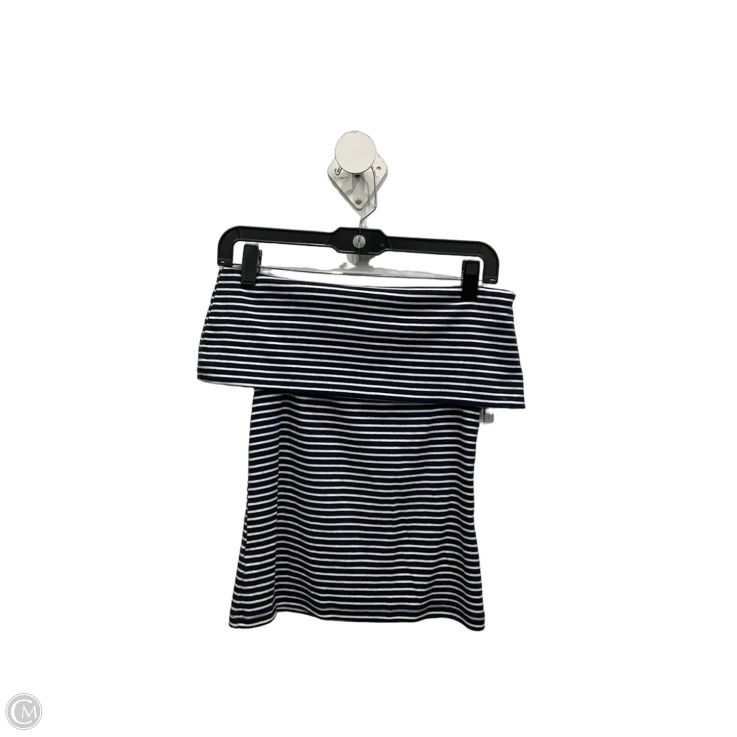 Top Sleeveless By Loft In Blue & White, Size: M
