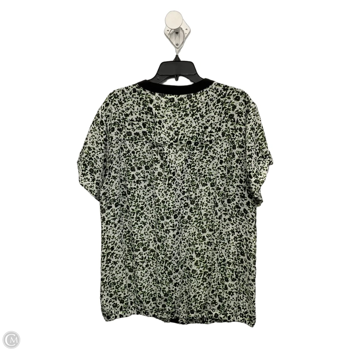 Blouse Short Sleeve By Torrid In Black & Green, Size: 3x