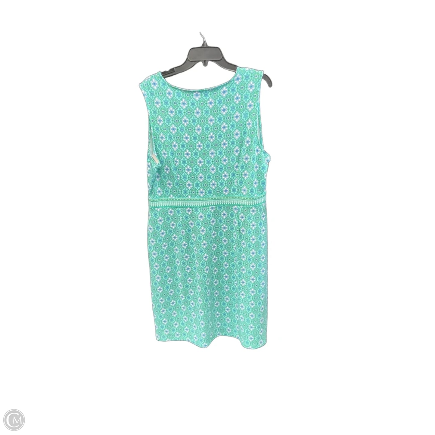 Dress Casual Midi By Talbots In Blue & Green, Size: Xl