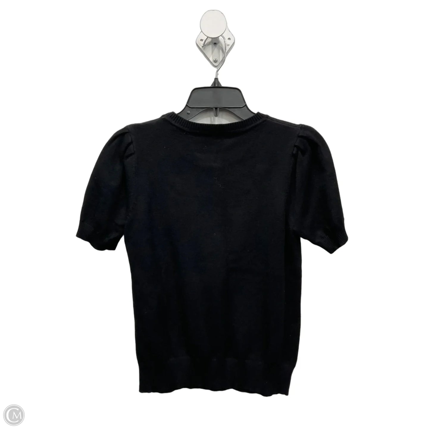 Top Short Sleeve By T Tahari In Black & Pink, Size: Xs