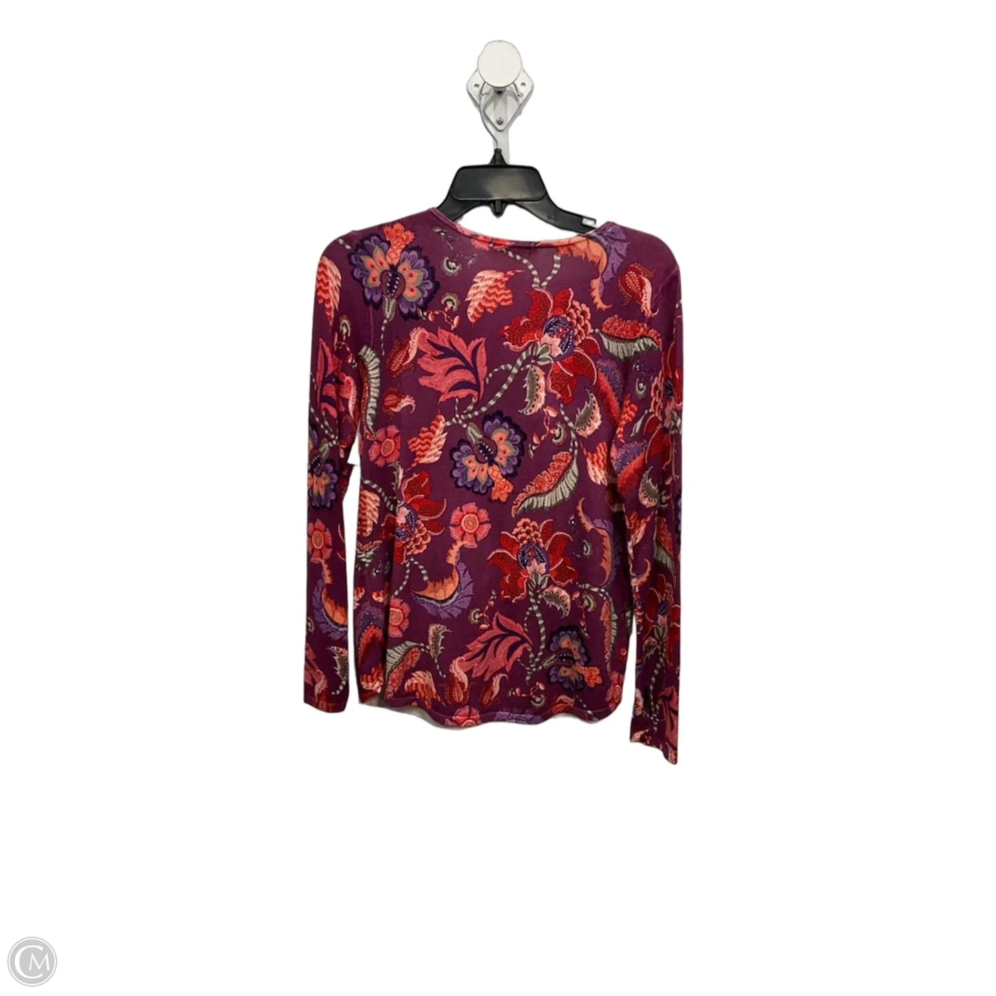 Top Long Sleeve By Chicos In Floral Print, Size: S