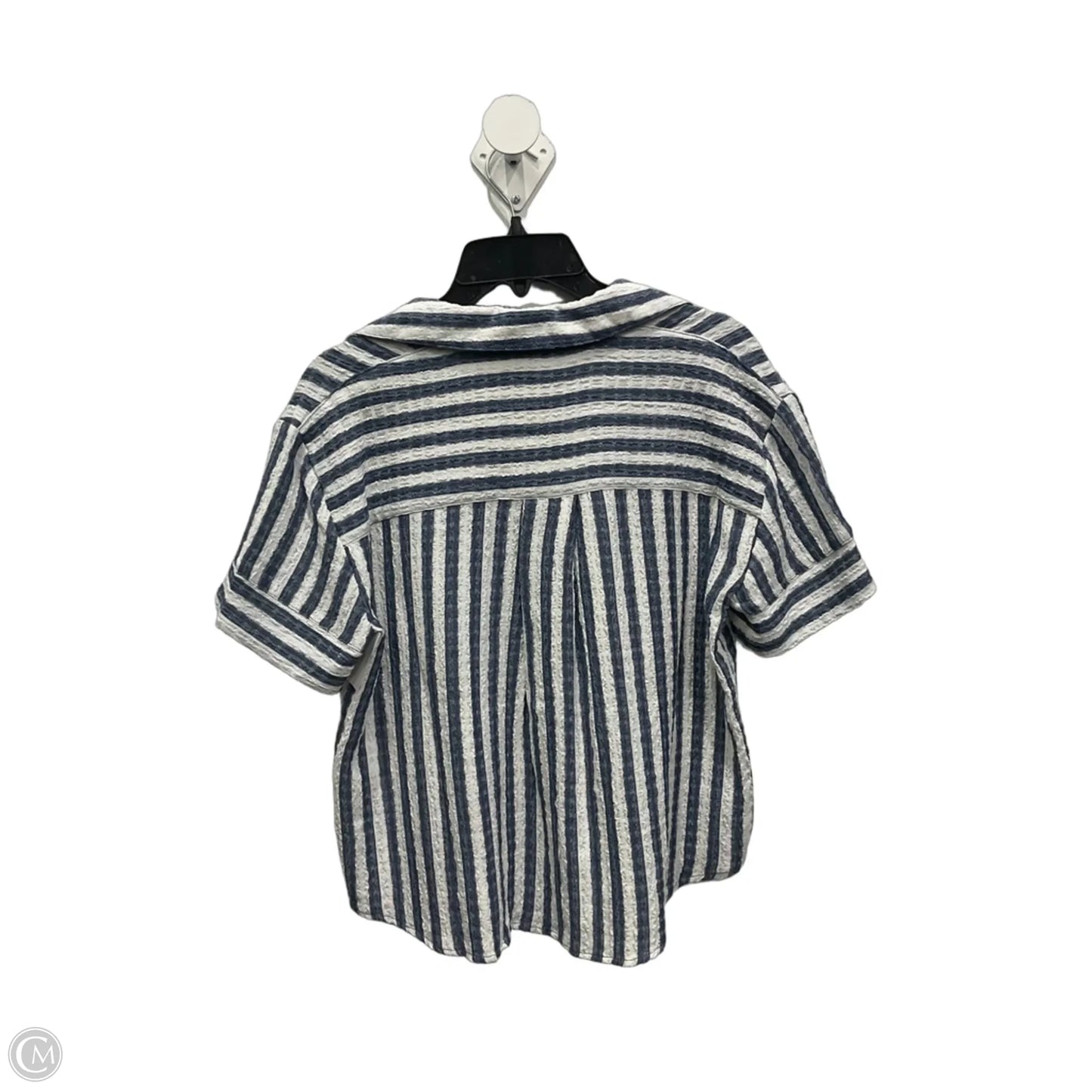 Blouse Short Sleeve By Jane And Delancey In Striped Pattern, Size: Xs
