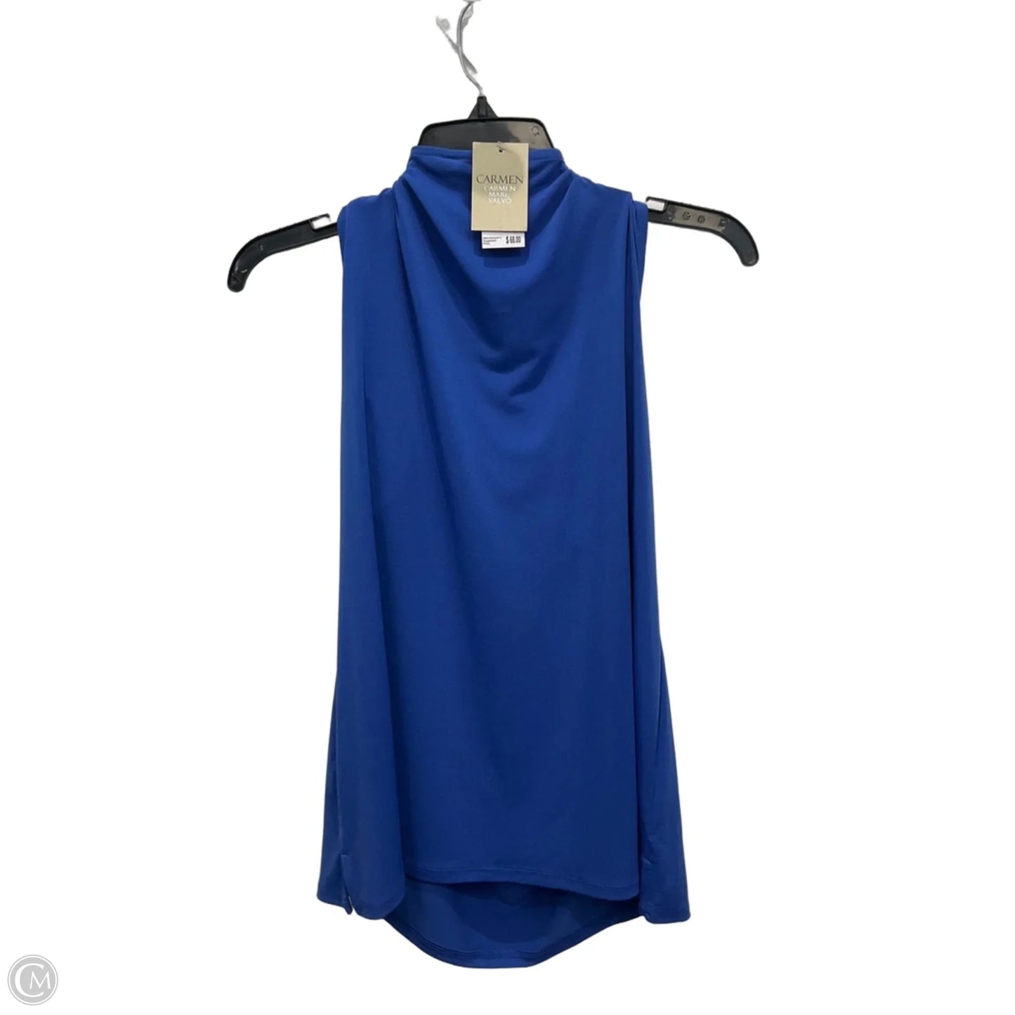 Top Sleeveless By Carmen By Carmen Marc Valvo In Blue, Size: L