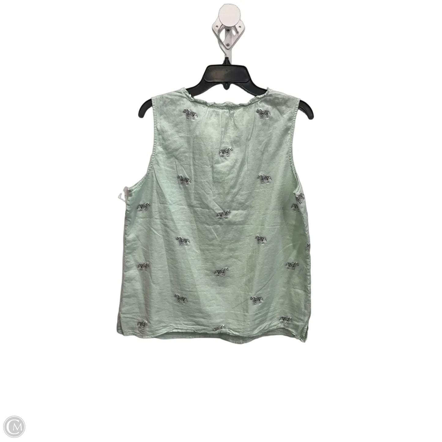 Top Sleeveless By Talbots In Green, Size: L