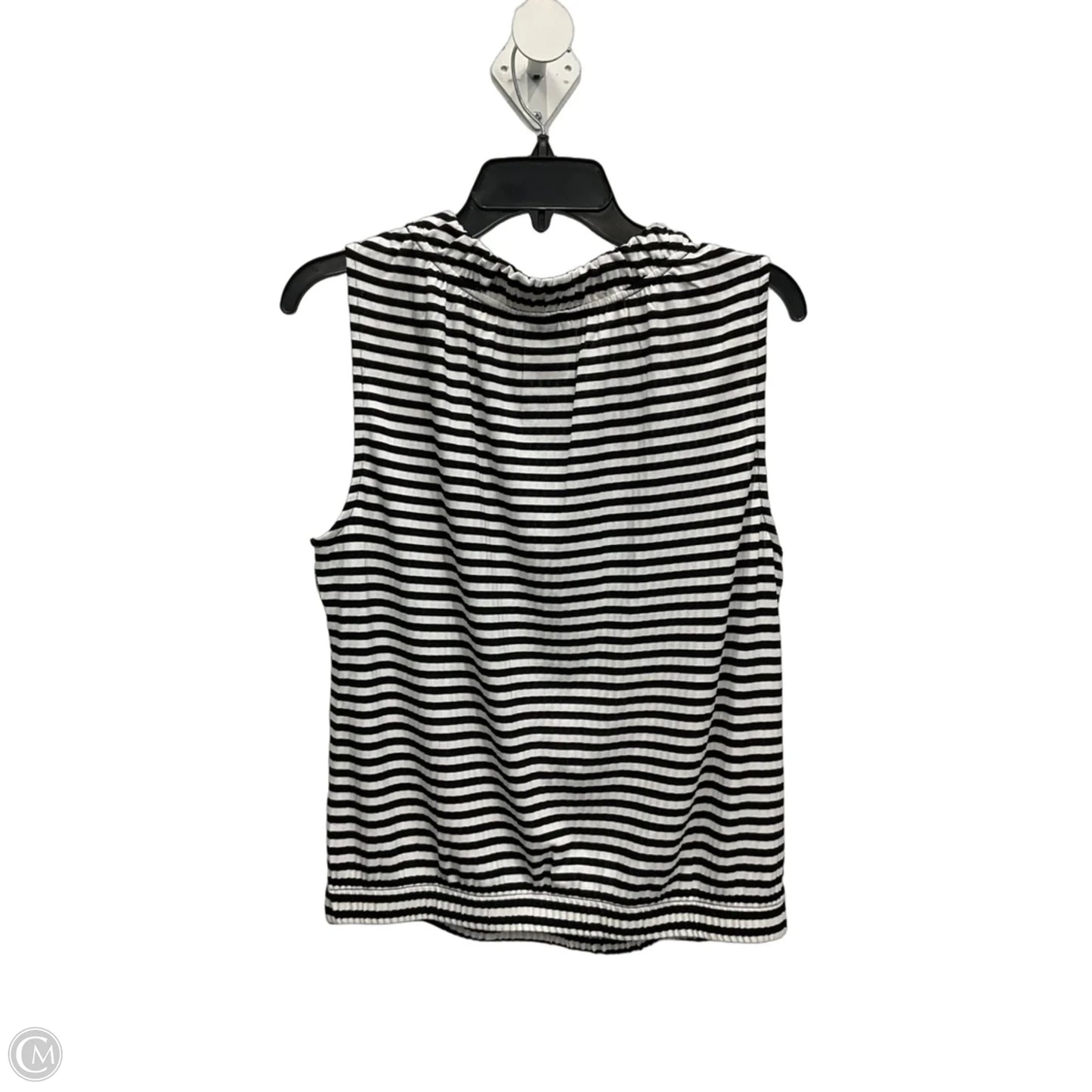 Top Sleeveless By Cabi In Black & White, Size: M