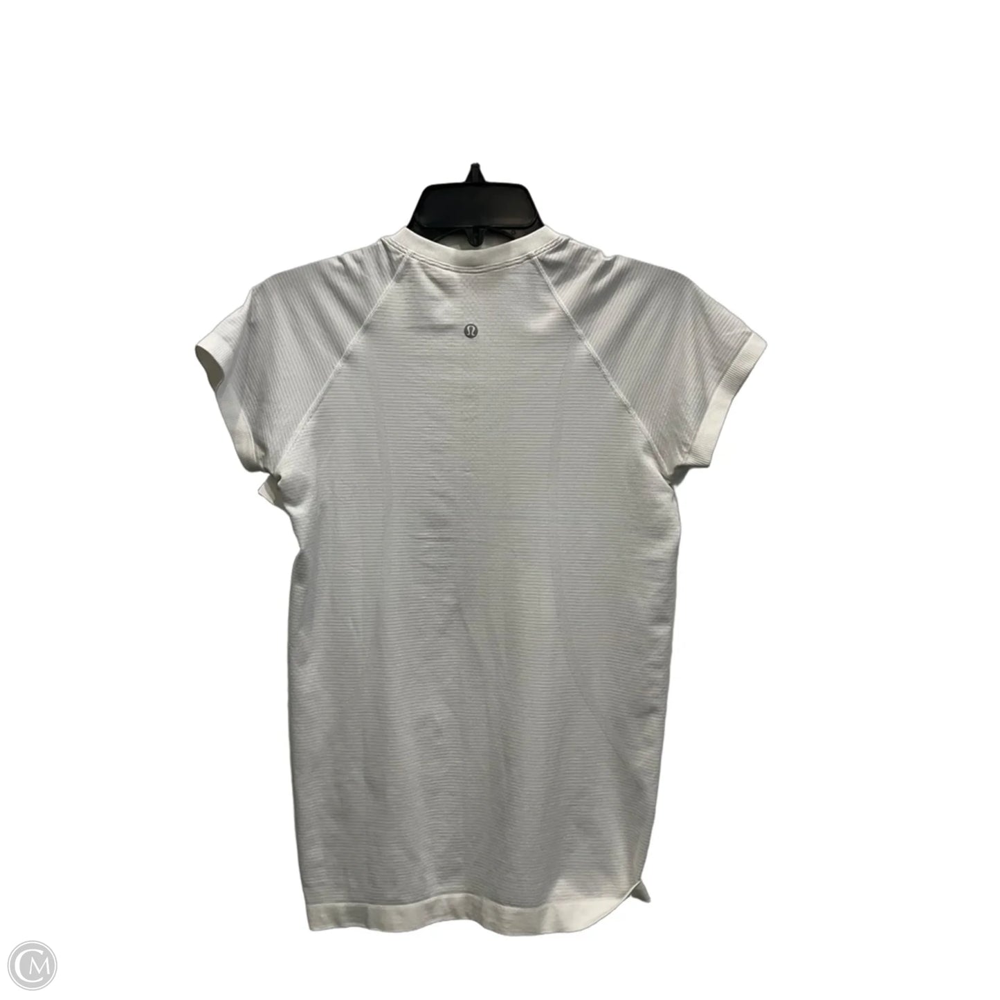 Athletic Top Short Sleeve By Lulu In White, Size: 6