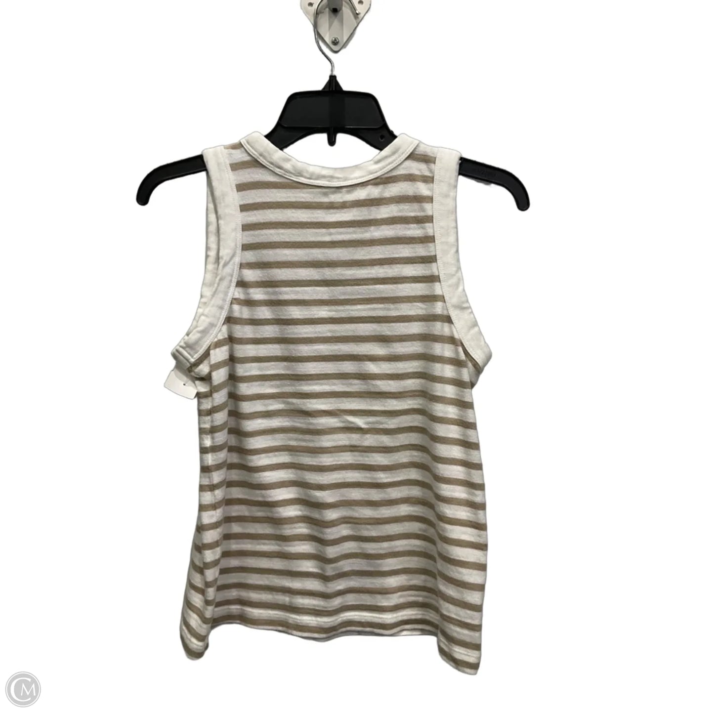 Top Sleeveless By Loft In Brown & Cream, Size: Xs