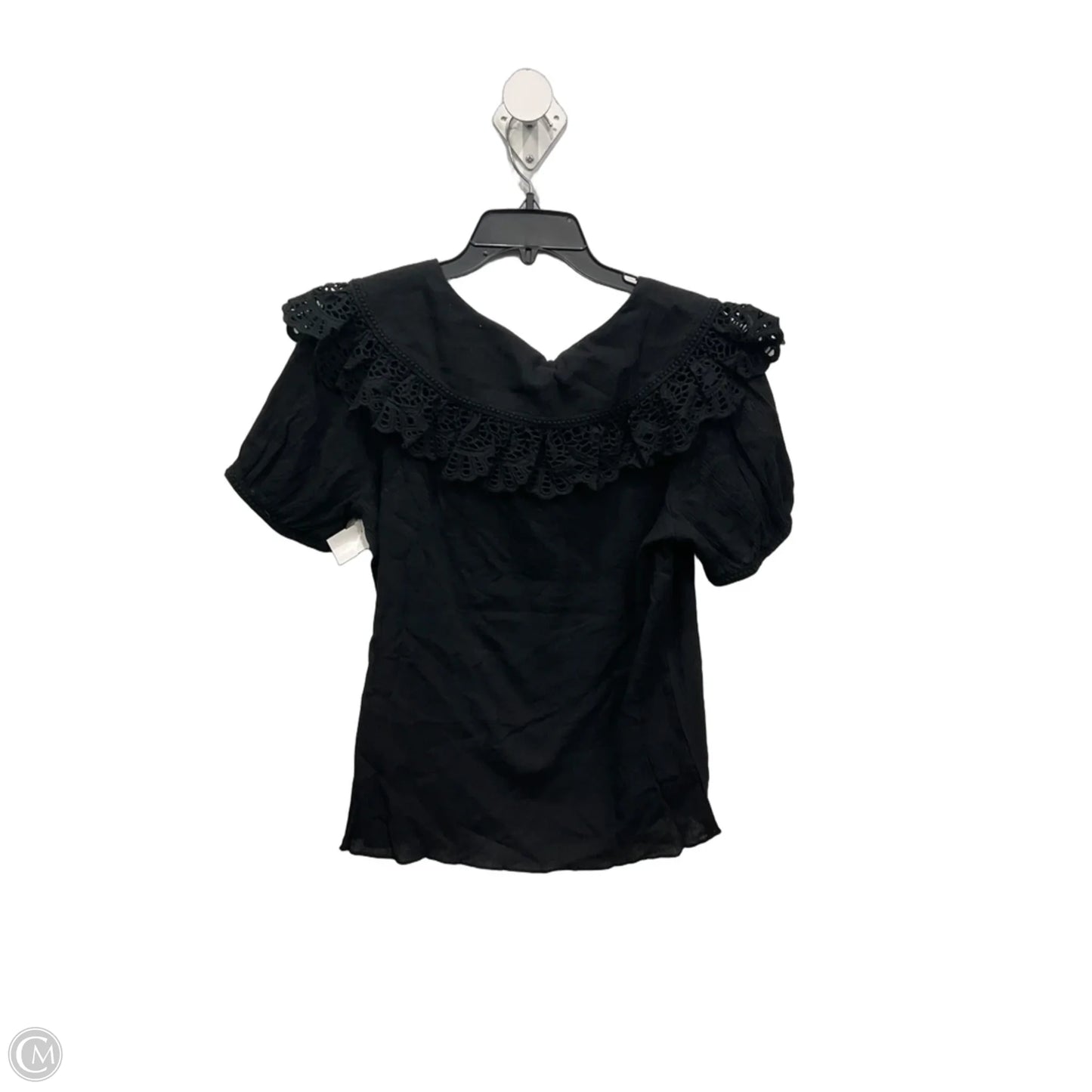 Top Short Sleeve By Clothes Mentor In Black, Size: S