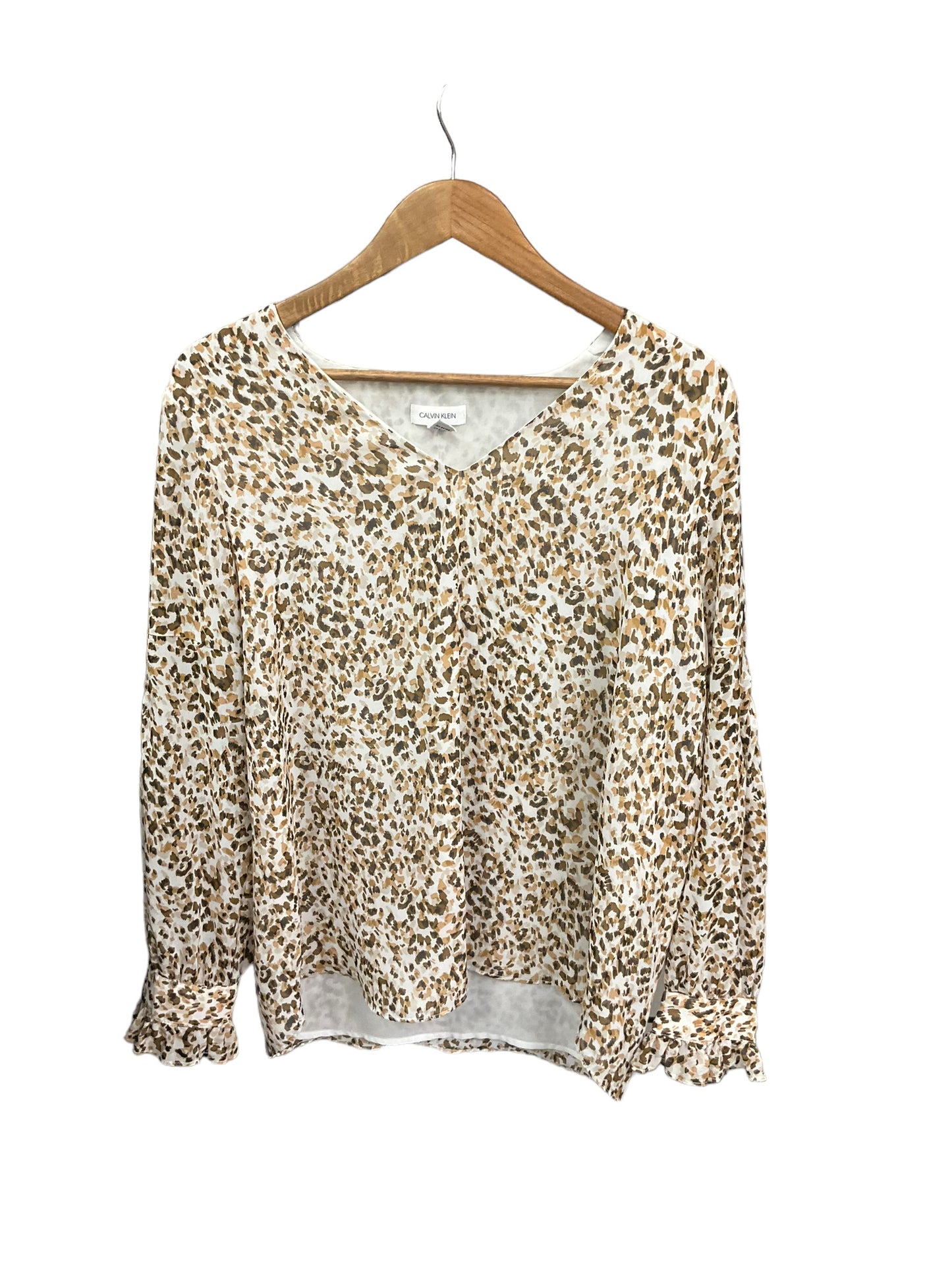 Blouse Long Sleeve By Calvin Klein Size: L