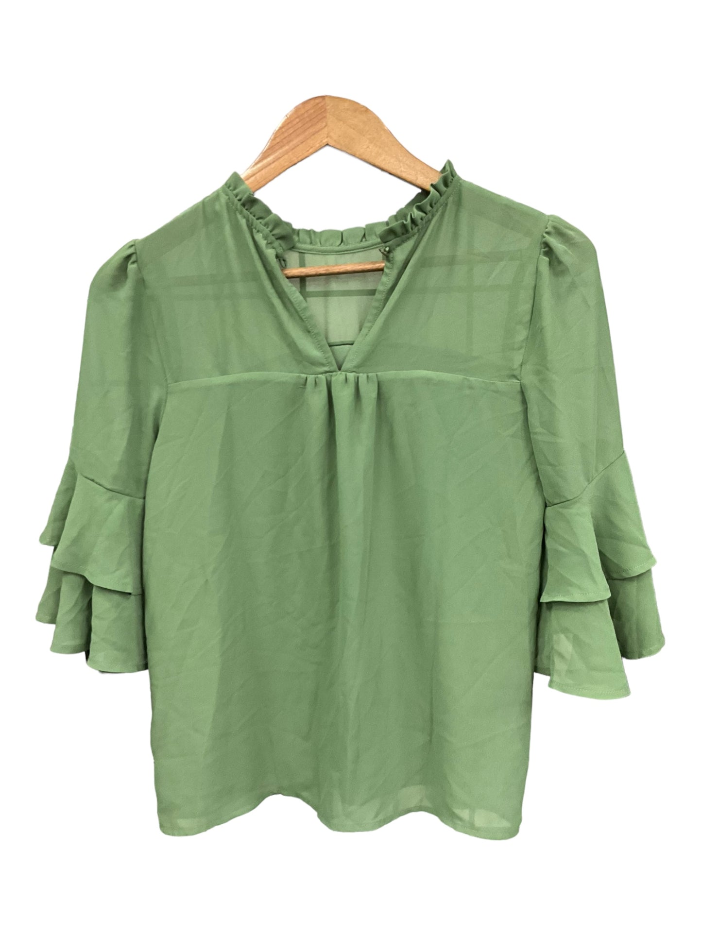 Blouse 3/4 Sleeve By Monteau Size: S