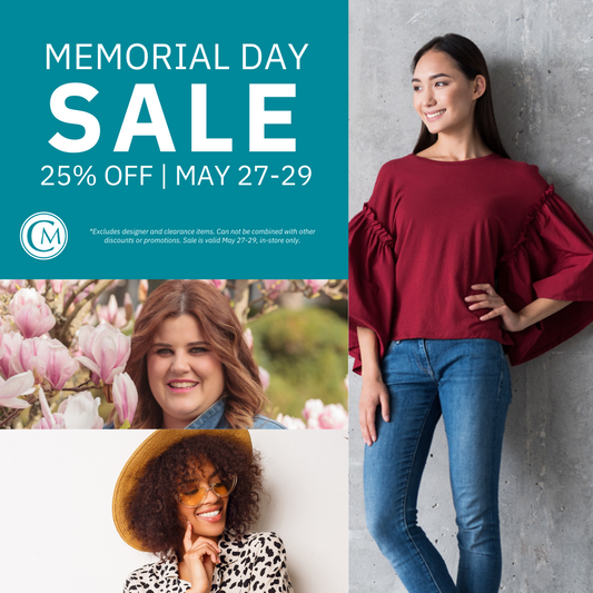 May 27-29: Memorial Day Sale *In-Store Only*