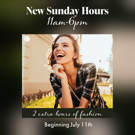 New Sunday Hours Starting 7/11