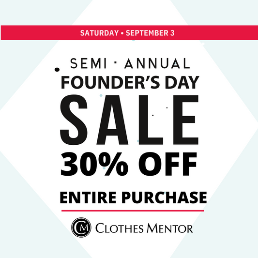 September 3rd I Semi-Annual Founder's Day Sale!