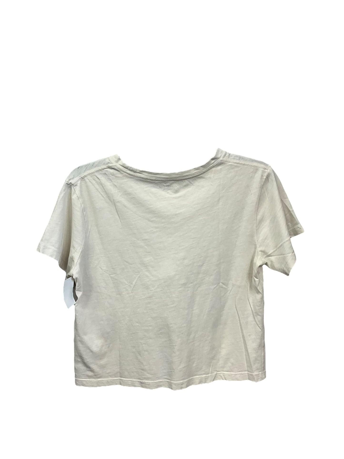 Athletic Top Short Sleeve By Athleta In Cream, Size: S