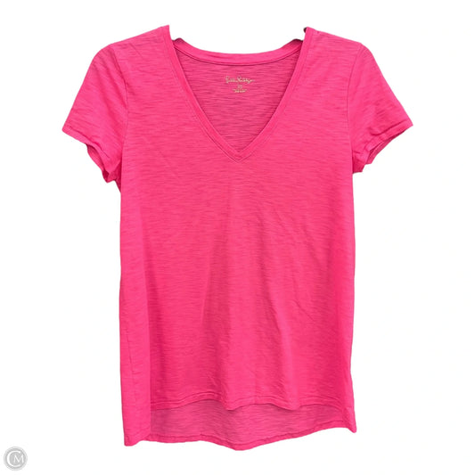 Top Short Sleeve Designer By Lilly Pulitzer In Pink, Size: Xs