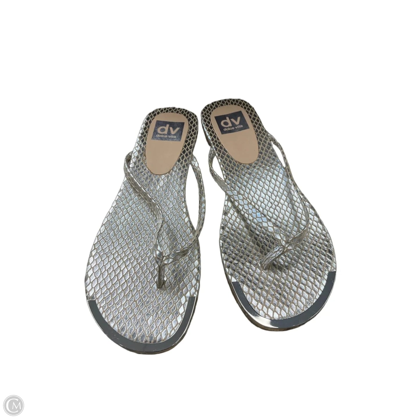 Sandals Flats By Dolce Vita In Silver, Size: 9
