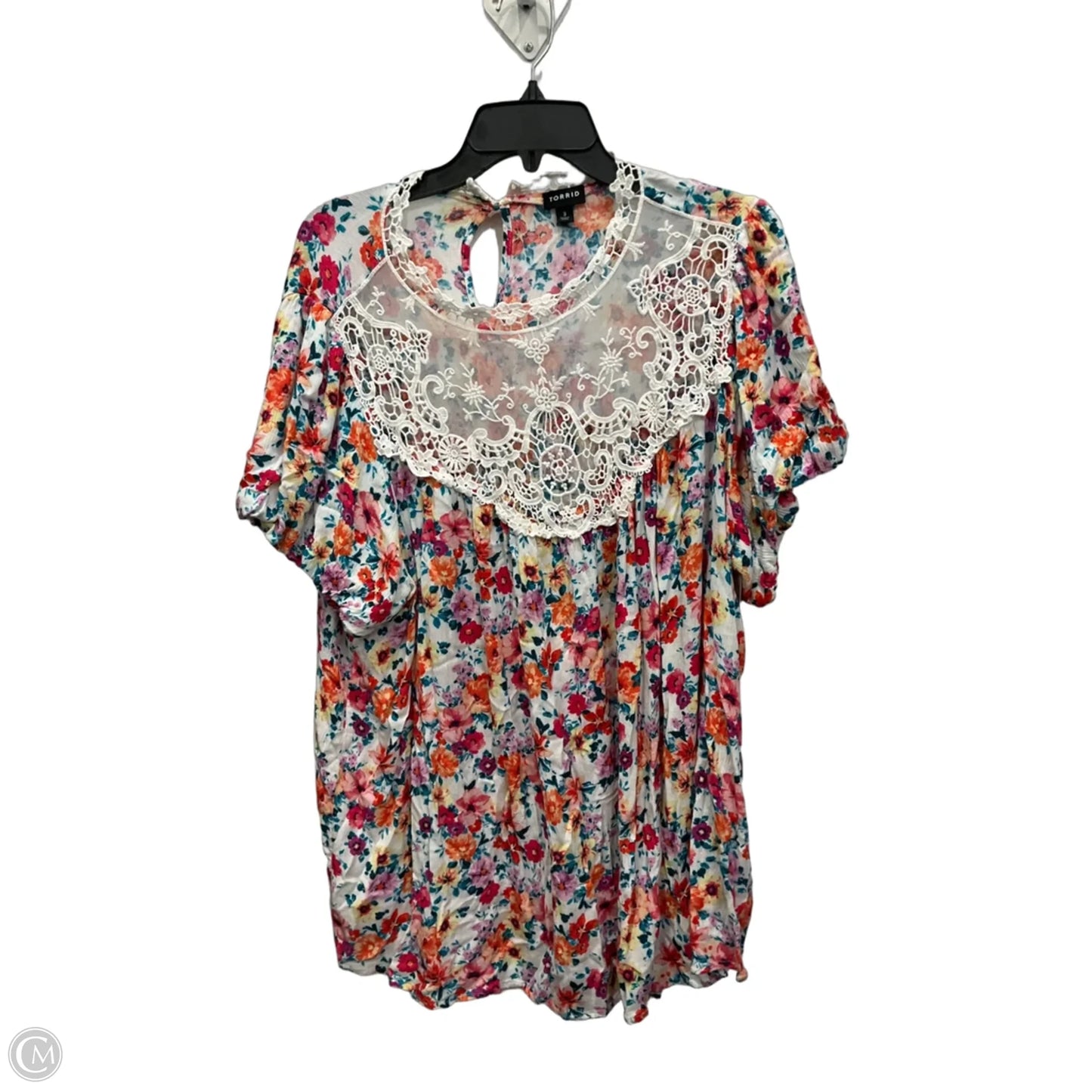 Top Short Sleeve By Torrid In Floral Print, Size: 3x
