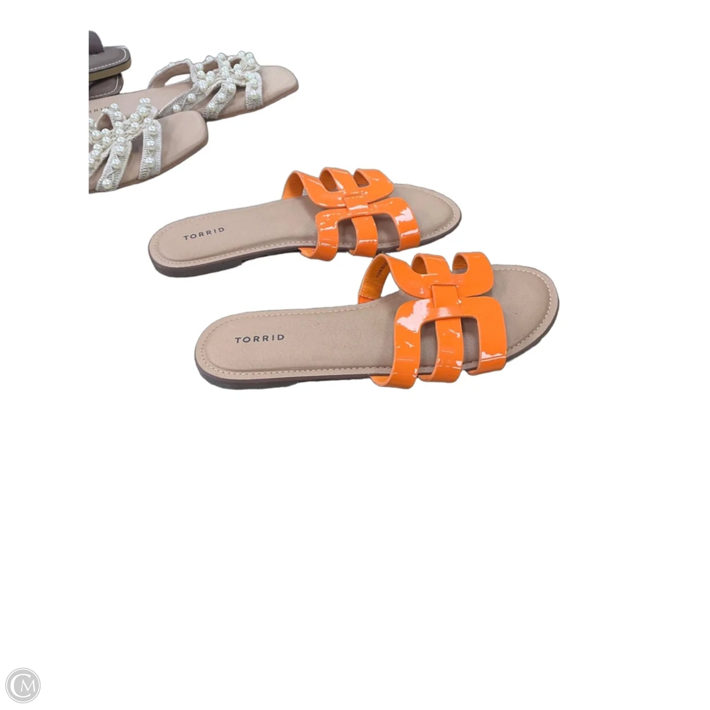 Sandals Flats By Torrid In Orange, Size: 11.5