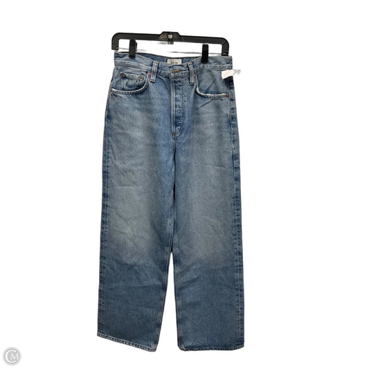 Jeans Wide Leg By Agolde In Blue Denim, Size: 2