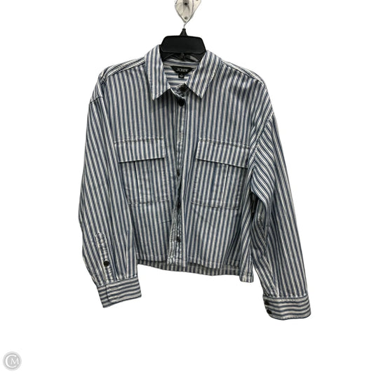 Jacket Shirt By J. Crew In Striped Pattern, Size: S